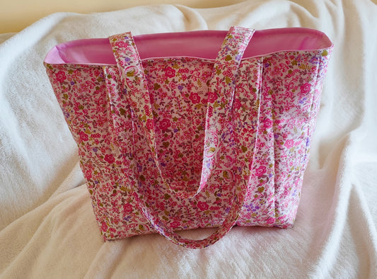 Handmade Quilted Floral Tote Bag