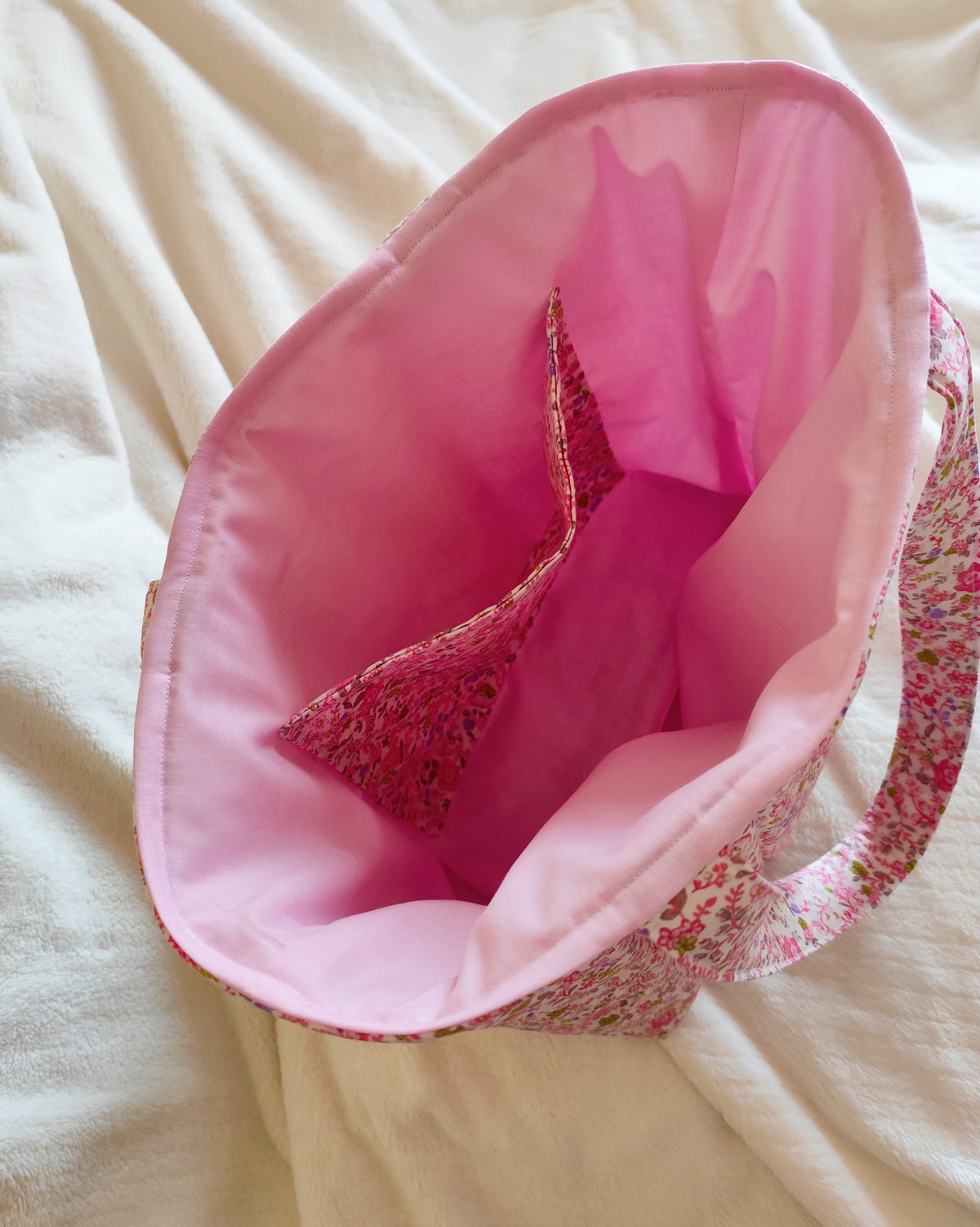 Handmade Quilted Floral Tote Bag
